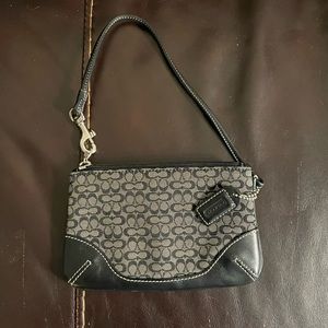 Black coach wristlet, clean
